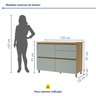 Balcão 1 Porta Basculante 4 Gavetas 120Cm  100% Mdf Rainha - 9