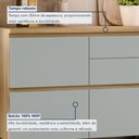Ver imagem 6 de Balcão 1 Porta Basculante 4 Gavetas 120cm 100% MDF Rainha Verde/Nature