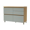 Balcão 1 Porta Basculante 4 Gavetas 120Cm  100% Mdf Rainha - 13
