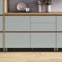 Ver imagem 5 de Balcão 1 Porta Basculante 4 Gavetas 120cm 100% MDF Rainha Verde/Nature