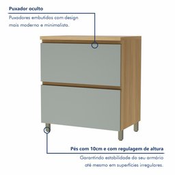 Balcão 1 Porta Basculante 1 Gaveta 80Cm  100% Mdf Rainha - 4