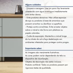 Balcão 1 Porta Basculante 1 Gaveta 80Cm  100% Mdf Rainha - 9