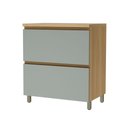Ver imagem 3 de Balcão 1 Porta Basculante 1 Gaveta 80cm 100% MDF Rainha Verde/Nature