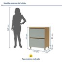 Ver imagem 4 de Balcão 1 Porta Basculante 1 Gaveta 70cm 100% MDF Rainha Verde/Nature
