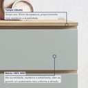 Ver imagem 6 de Balcão 1 Porta Basculante 1 Gaveta 70cm 100% MDF Rainha Verde/Nature