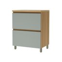 Ver imagem 3 de Balcão 1 Porta Basculante 1 Gaveta 70cm 100% MDF Rainha Verde/Nature