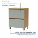 Ver imagem 7 de Balcão 1 Porta Basculante 1 Gaveta 70cm 100% MDF Rainha Verde/Nature