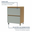 Ver mais imagens de Balcão 1 Porta Basculante 1 Gaveta 70cm 100% MDF Rainha Verde/Nature