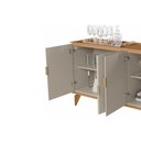 Ver imagem 3 de Buffet de Sala Jantar Evora C/ 4 Portas Jequitiba/off White Fosco - Linea Brasil