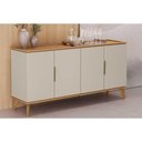 Ver imagem 1 de Buffet de Sala Jantar Evora C/ 4 Portas Jequitiba/off White Fosco - Linea Brasil