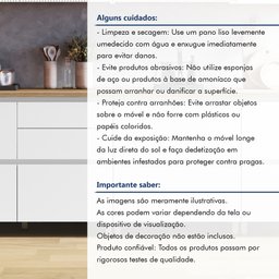 Balcão 1 Porta Basculante 4 Gavetas 120Cm  100% Mdf Rainha - 10