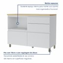 Ver imagem 6 de Balcão 1 Porta Basculante 4 Gavetas 120Cm  100% Mdf Rainha