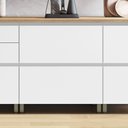 Ver imagem 5 de Balcão 1 Porta Basculante 1 Gaveta 80cm 100% MDF Rainha Branco/Nature