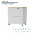 Ver imagem 7 de Balcão 1 Porta Basculante 1 Gaveta 80cm 100% MDF Rainha Branco/Nature