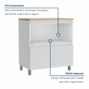 Ver mais imagens de Balcão 1 Porta Basculante 1 Gaveta 80cm 100% MDF Rainha Branco/Nature