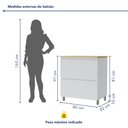 Ver imagem 4 de Balcão 1 Porta Basculante 1 Gaveta 80Cm  100% Mdf Rainha