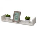 Ver imagem 1 de Prateleira U 100 X 25cm Branca Suporte Invisível