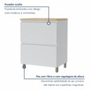 Ver imagem 6 de Balcão 1 Porta Basculante 1 Gaveta 70cm 100% MDF Rainha Branco/Nature