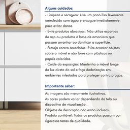 Balcão 1 Porta Basculante 1 Gaveta 70Cm  100% Mdf Rainha - 7