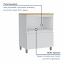 Ver imagem 5 de Balcão 1 Porta Basculante 1 Gaveta 70cm 100% MDF Rainha Branco/Nature