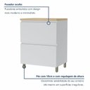 Ver imagem 7 de Balcão 1 Porta Basculante 1 Gaveta 70cm 100% MDF Rainha Branco/Nature