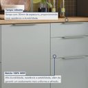 Ver imagem 7 de Balcão 1 Porta 3 Gavetas 120cm 100% MDF Marquesa Nature/Verde