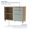 Balcão 1 Porta 3 Gavetas 120Cm  100% Mdf Marquesa - 3