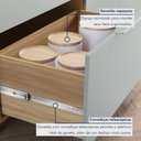 Ver imagem 6 de Balcão 1 Porta 1 Gaveta Marquesa 80cm 100% MDF Nature/Verde