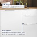 Ver imagem 6 de Balcão 1 Porta 3 Gavetas 120cm 100% MDF Marquesa Branco/Nature