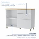 Ver imagem 3 de Balcão 1 Porta 3 Gavetas 120Cm  100% Mdf Marquesa