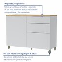 Ver imagem 2 de Balcão 1 Porta 3 Gavetas 120Cm  100% Mdf Marquesa