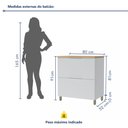 Ver mais imagens de Balcão 1 Porta 1 Gaveta Marquesa 80cm 100% MDF Branco/Nature