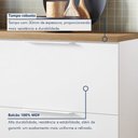 Ver imagem 3 de Balcão 1 Porta 1 Gaveta Marquesa 80cm 100% MDF Branco/Nature