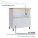 Ver imagem 5 de Balcão 1 Porta 1 Gaveta Marquesa 80cm 100% MDF Branco/Nature