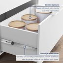 Ver imagem 6 de Balcão 1 Porta 1 Gaveta Marquesa 80cm 100% MDF Branco/Nature