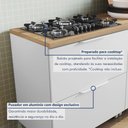 Ver imagem 7 de Balcão 1 Porta 1 Gaveta Marquesa 80cm 100% MDF Branco/Nature