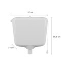 Ver imagem 2 de Caixa de Descarga Elevada com Volume Regulável de 6,8L a 9L Astra Branco
