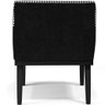 Poltrona Decorativa Base Tabaco Beatriz W01 Suede Pied Poule Couríssimo Preto - Lyam Decor - 8