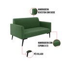 Ver imagem 4 de Sofá Namoradeira Pés Villach Marisa Suede D03 - D'Rossi Verde