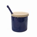 Ver imagem 1 de Porta Condimentos Cerâmica e Bambu Moderno 300ml - Luxo:azul Cobalto