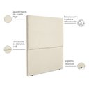 Ver imagem 3 de Cabeceira Cama Box Organica Solteiro 90cm Luna Suede C/frame Bege