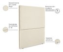 Ver imagem 3 de Cabeceira Cama Box Organica Solteiro 90cm Luna Suede C/frame Bege
