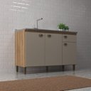 Ver mais imagens de Cozinha Modulada 4 Peças 10 Portas e 1 Gaveta Atlas Moveis Sul