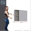 Ver imagem 4 de Espelho Para Banheiro Aço Ameixa 60 Cozimax Cinza Argila
