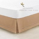 Ver imagem 3 de Saia Box Cama Queen Size Algodão Percal 200 Fios Ponto Palito:caqui