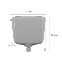 Caixa de Descarga Elevada com Volume Regulável de 6,8l a 9L Astra - 2