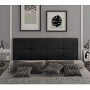 Ver imagem 2 de Cabeceira Suspensa Bruna Cama Box Casal 140cm X 55cm para Parede Preto Courino