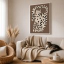 Ver imagem 3 de Quadro Canvas Gato Estilizado Brown 60x40cm Mold Preta