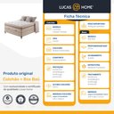 Ver imagem 2 de Cama Box Baú + Colchão de Casal Classic Molas Pocket 138x188x64cm