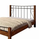 Ver imagem 5 de Cama de Casal Aço Mdf Madeira Reforçada Canela Rústico Preto Reina Shop Jm
